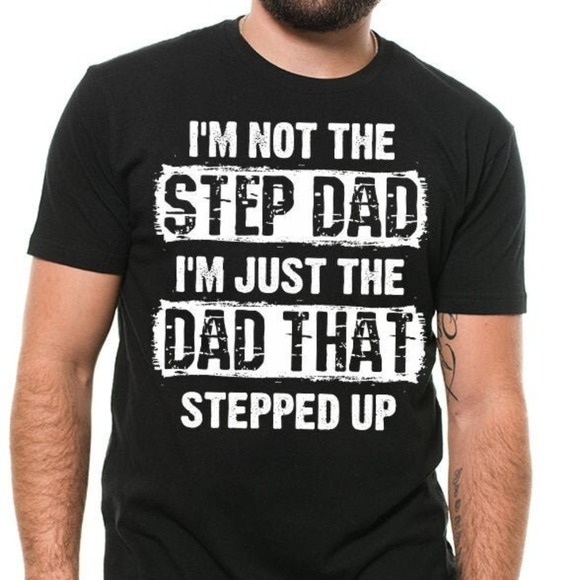 Step Dad Tee Shirt Mens Fathers Day Step Father Shirt Mens T-shirt Gift - Picture 1 of 2